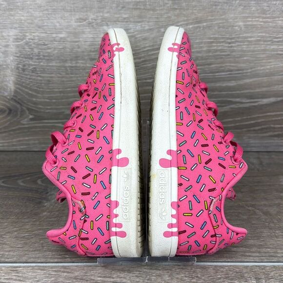 Adidas Stan Smith x The Simpsons Semi Solar Pink Little Girl Sz 2 Donuts Shoe - Picture 10 of 12